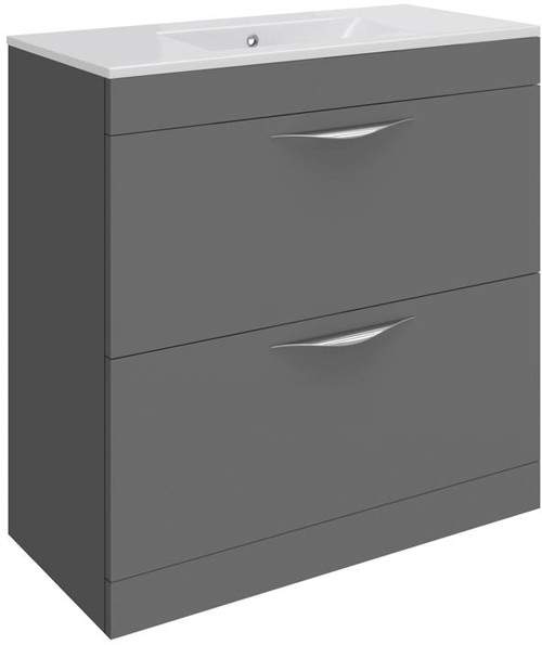 Hudson Reed Memoir 800mm Vanity Unit & 121 Basin (Grey).