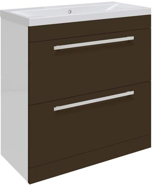 Ultra Design Vanity Unit With Option 1 Basin (Brown). 794x800mm.