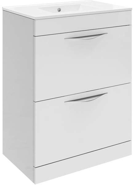 Hudson Reed Memoir 600mm Vanity Unit & 120 Basin (White).