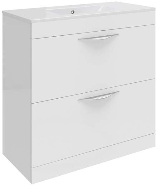 Hudson Reed Memoir 800mm Vanity Unit & 123 Basin (White).