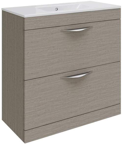 Hudson Reed Memoir 800mm Vanity Unit & 121 Basin (Blonde Oak).