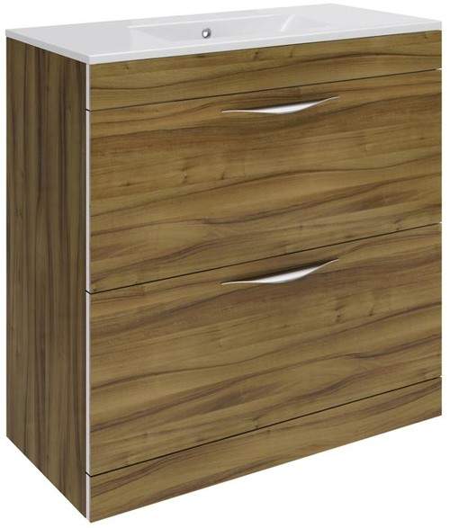 Hudson Reed Memoir 800mm Vanity Unit & 121 Basin (Walnut).