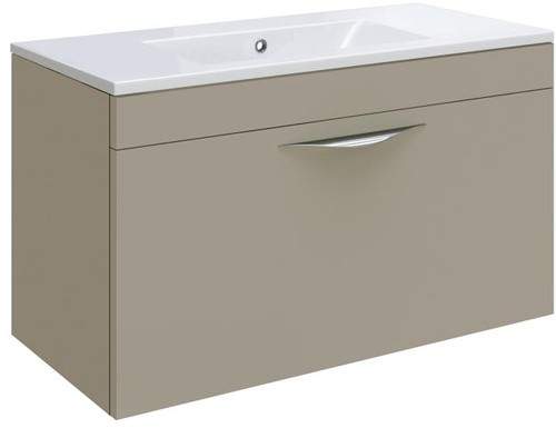 Hudson Reed Memoir 600 Wall Hung Vanity Unit & 120 Basin (Cashmere).