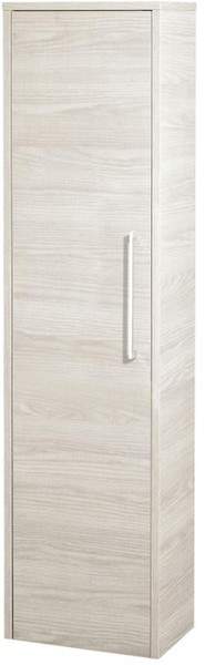 Hudson Reed Horizon 350mm Tall Wall Hung Cupboard Unit (White Oak).