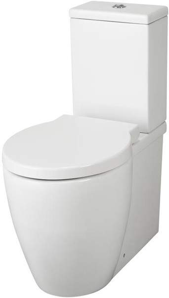 Hudson Reed Ceramics Flush To Wall Toilet Pan, Cistern & Soft Close Seat.