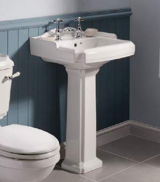 Ultra Beresford Traditional Basin & Full Pedestal (2 Tap Holes).