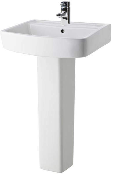 Premier Ambrose 520mm Basin & Full Pedestal.