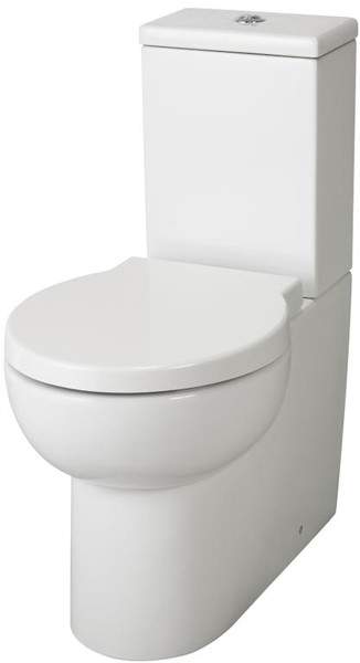Hudson Reed Ceramics Flush To Wall Toilet Pan, Cistern & Soft Close Seat.