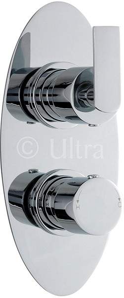 Ultra Charm Twin Concealed Thermostatic Shower Valve (Chrome).