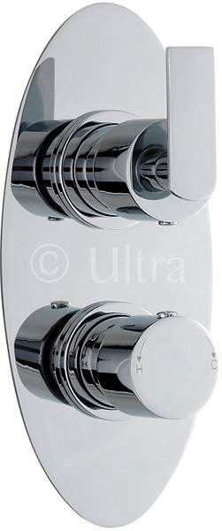 Ultra Charm 3/4" Twin Thermostatic Shower Valve With Diverter.
