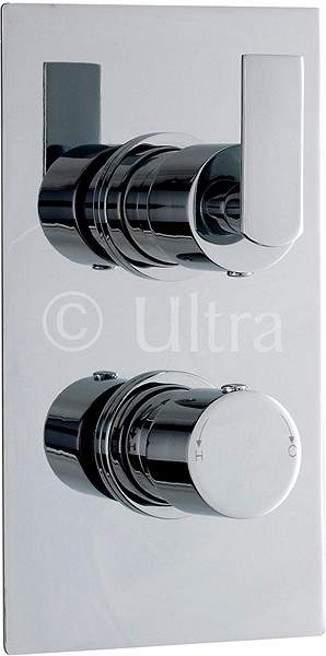 Ultra Charm Twin Concealed Thermostatic Shower Valve (Chrome).