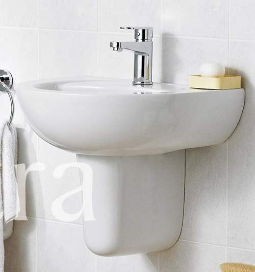 Ultra Jardine Basin & Semi Pedestal (1 Tap Hole, 500mm).