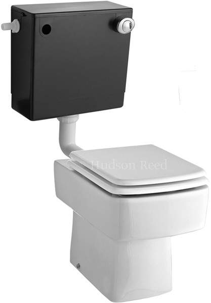Hudson Reed Ceramics Square Back To Wall Toilet Pan With Seat & Cistern.