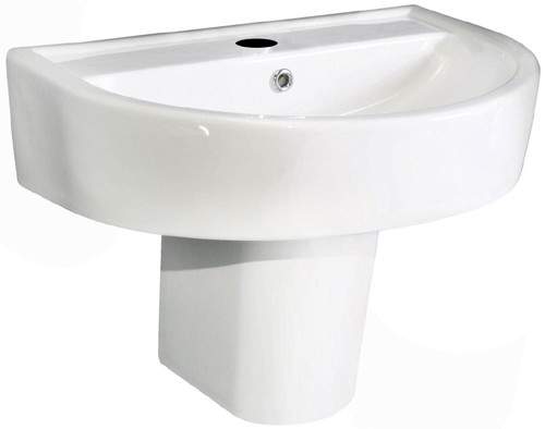 Ultra Orb Basin & Semi Pedestal (1 Tap Hole, 600mm).