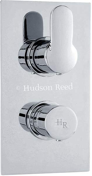 Hudson Reed Dias Twin Concealed Thermostatic Shower Valve (Chrome).