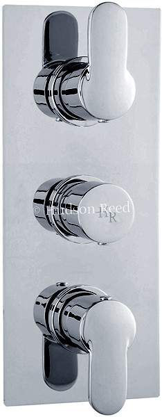 Hudson Reed Dias Triple Concealed Thermostatic Shower Valve (Chrome).