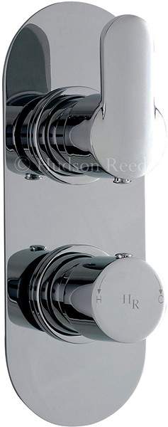 Hudson Reed Dias Twin Concealed Thermostatic Shower Valve (Chrome).