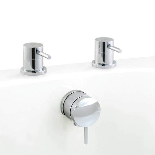 Crown Series 2 Freeflow Bath Filler Waste With Valves (Chrome).