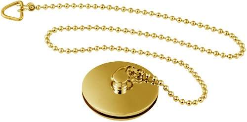 Wastes Bath Plug And Chain (Gold).