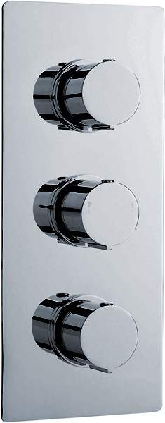 Ultra Ecco Triple Concealed Thermostatic Shower Valve (Chrome).