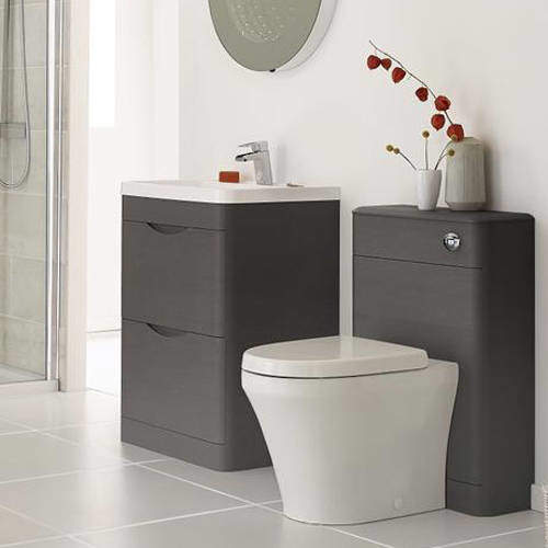 Premier Eclipse 600mm Vanity Unit Pack 1 (Grey Woodgrain).