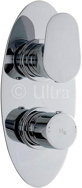 Ultra Entity Twin Concealed Thermostatic Shower Valve (Chrome).