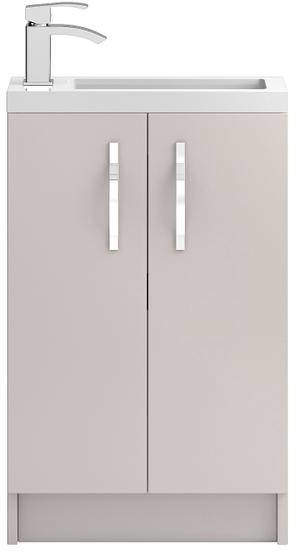 HR Apollo Compact Floor Standing Vanity Unit & Basin (500mm, Cashmere).