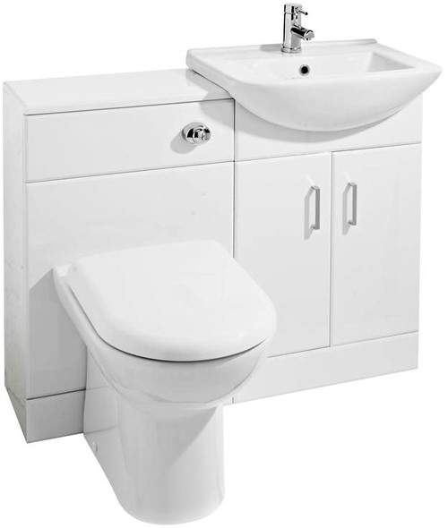 Ultra Furniture Madison Furniture Pack With Basin, Pan & Seat (White).