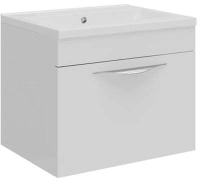 Hudson Reed Memoir 500mm Wall Hung Vanity Unit & Basin (Gloss White).