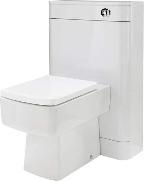 Nuie Parade BTW Unit With Toilet Pan, Cistern & Seat (White). 550x850mm.