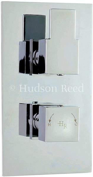 Hudson Reed Genna Twin Concealed Thermostatic Shower Valve (Chrome).
