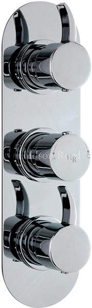 Hudson Reed Grace Triple Concealed Thermostatic Shower Valve (Chrome).