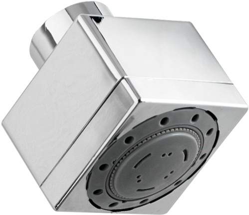 Component 2.5" Square Multi Function Shower Head (Chrome).