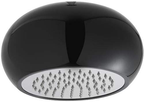 Hudson Reed Showers Designer Round Shower Head (Black & Chrome).