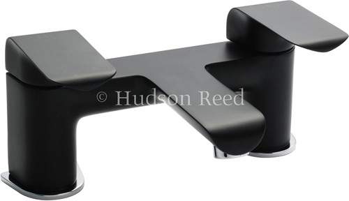 Hudson Reed Hero Bath Filler Tap (Black & Chrome).