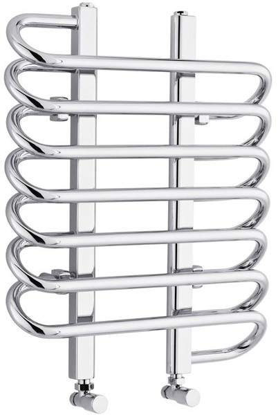 Hudson Reed Finesse Twisted Towel Radiator. 610x500 (Chrome).