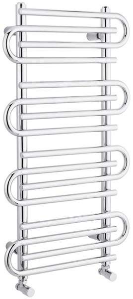 Hudson Reed Finesse Twisted Towel Radiator. 900x510 (Chrome).