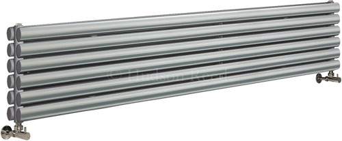 Hudson Reed Radiators Revive Radiator (Silver). 1800x354mm. 4677 BTU.