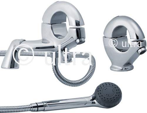 Ultra Hola Basin & Bath Shower Mixer Tap Set (Free Shower Kit).