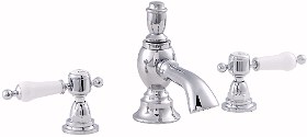 York Lever 3 Tap Hole Basin Mixer with free pop up waste.