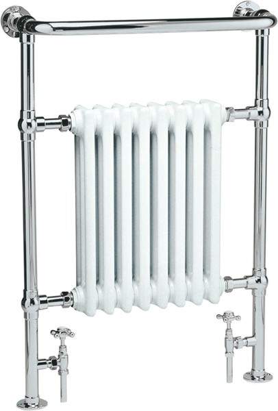 HR Traditional Marquis heated towel rail (chrome). 640x945mm. 3520 BTU