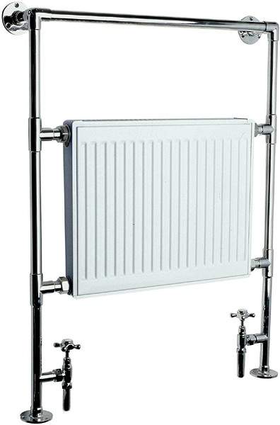 HR Traditional Duchess heated towel rail (chrome). 640x920mm. 2064 BTU