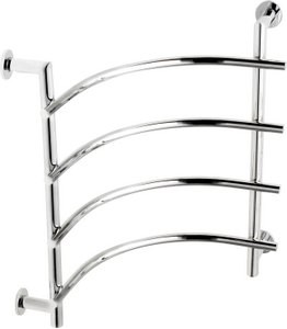 HR Series 104 corner heated towel rail (chrome). 315x560mm. 610 BTU