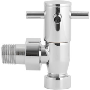 Towel Rails Angled minimalist cross head radiator valves (pair)