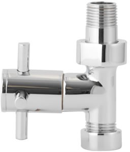 Towel Rails Minimalist cross head straight radiator valves (pair)