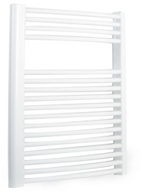 Towel Rails Curved heated towel rail (white). 500x760mm. 2125 BTU.