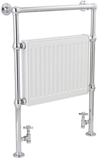 HR Traditional Duchess Towel Radiator. 936x685 (Chrome & White).