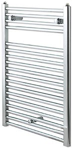 Towel Rails Flat heated towel rail (chrome). 600x760mm. 1615 BTU.