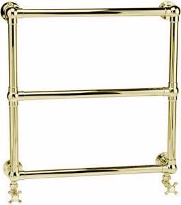 HR Traditional Empress heated towel rail (gold). 660x660mm. 850 BTU.