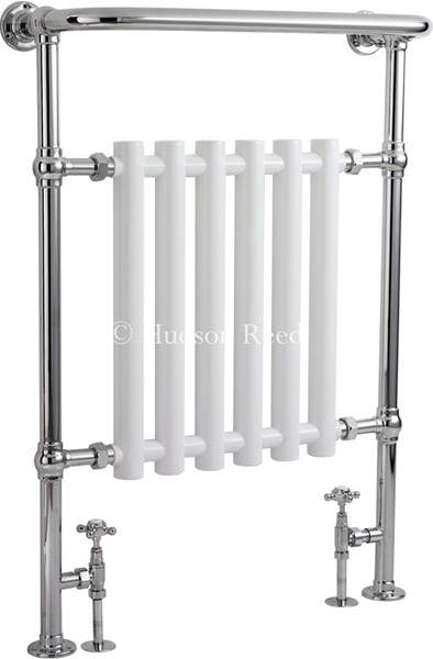 HR Traditional Regent Heated Towel Rail (Chrome & White). 675x960.